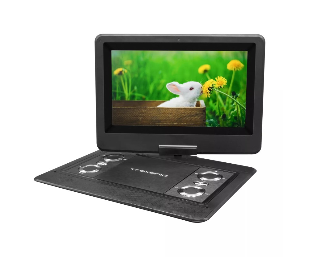 Reconditioned Trexonic 12.5 Inch Portable TV DVD Player w/ Color LED Screen SD