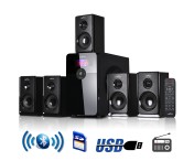 New Black Befree Sound 5.1 Channel Surround Sound Bluetooth Speaker System Fast!