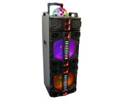 New Befree Dual 12" Subwoofer Bluetooth Party Speaker w/ LED USB SD Microphone