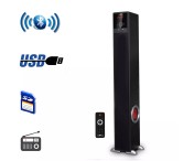 New Black Befree Sound Bluetooth Powered Tower Speaker USB SD FM Inputs - Fast!