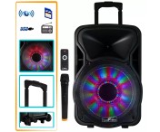 New Befree 12" 2500 Watt Bluetooth Party Speaker w/ LED Lights Mic Karaoke Fast!