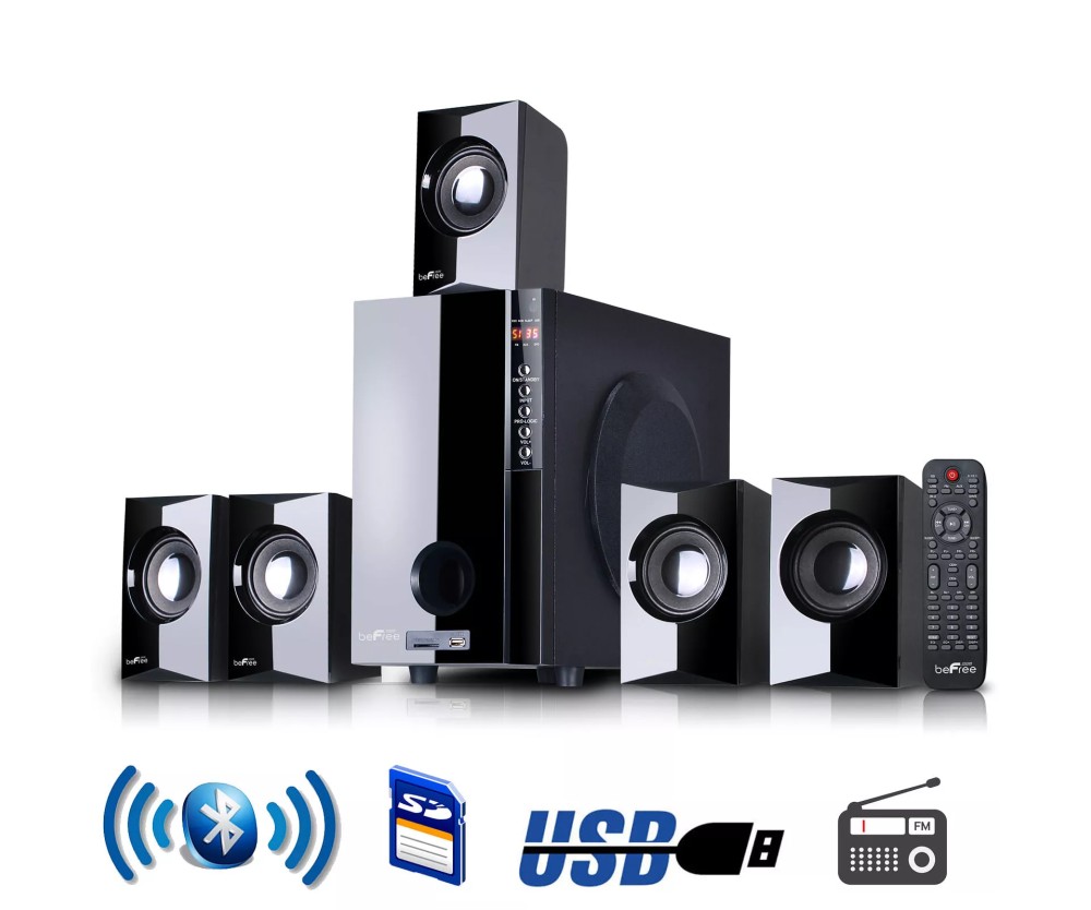 New Befree 5.1 Channel Surround Sound Bluetooth Speaker Home Theater System Fast