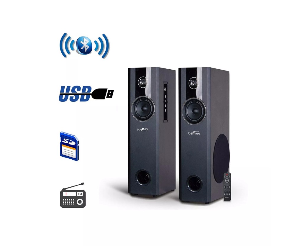 New Befree 2.1 Channel Home Theater Bluetooth Double Tower Speaker USB SD FM